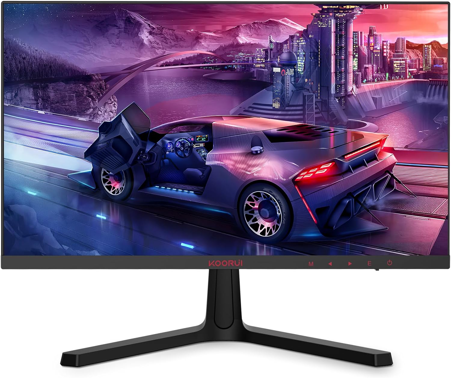 KOORUI 24 pollici Monitor per Computer -FHD 1080P Monitor gioco 165Hz VA 1ms